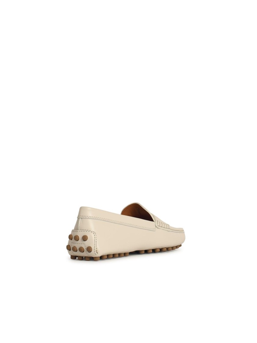 TOD'S TOD'S BEIGE LEATHER LOAFERS 