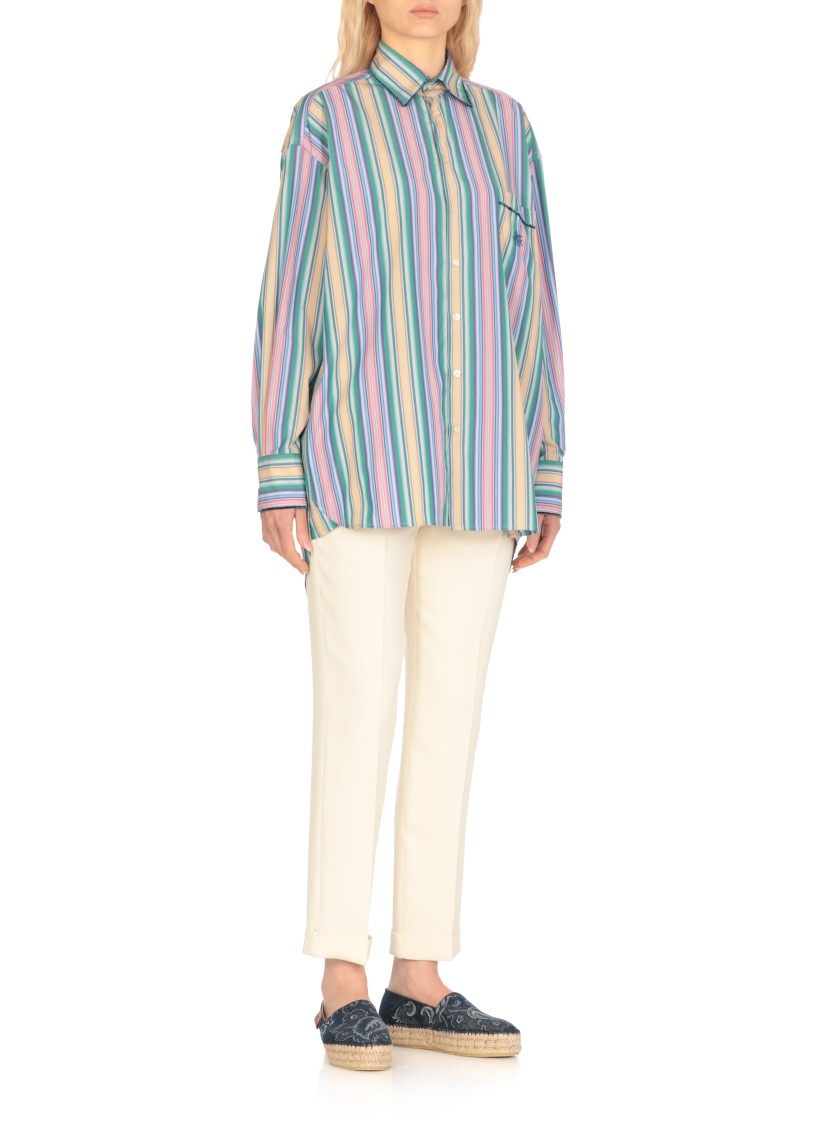 Etro Multi-coloured Striped Cotton Shirt Women