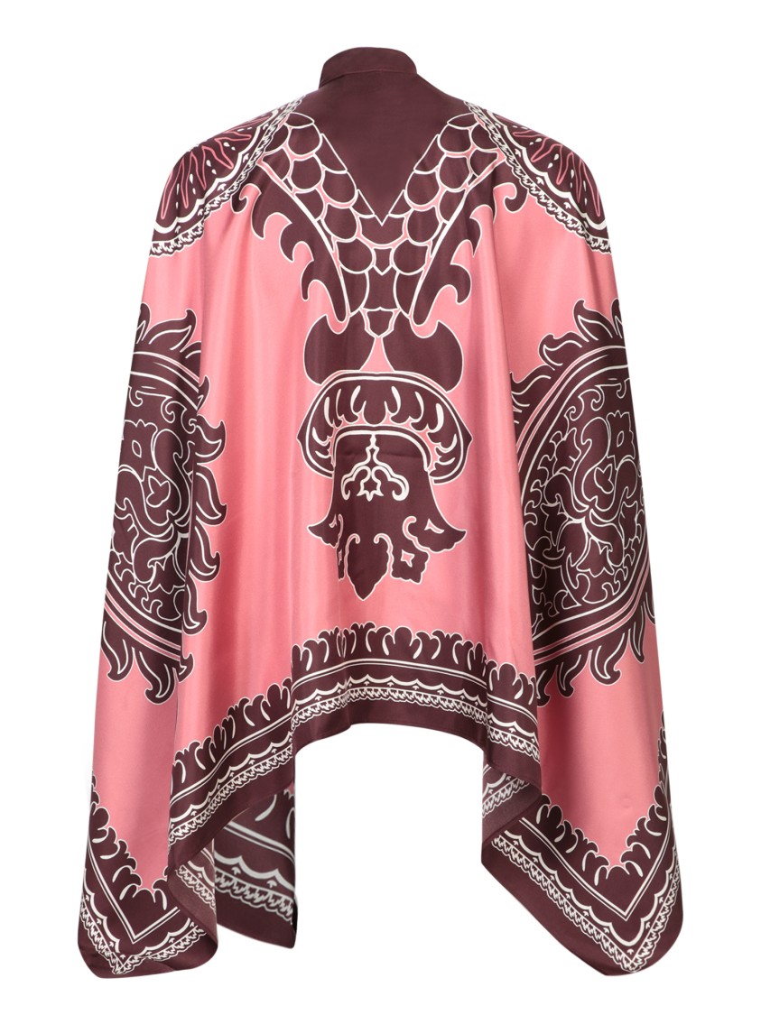 LA DOUBLEJ LA DOUBLE J HIGH-LOW HEM PINK SILK SHIRT