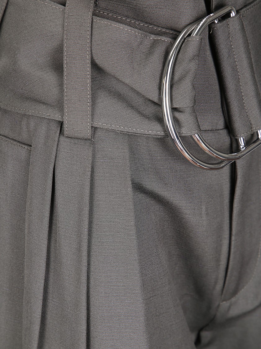 Jw Anderson J. W. Anderson High Waisted Trousers, Wide Leg With Darts In Gray