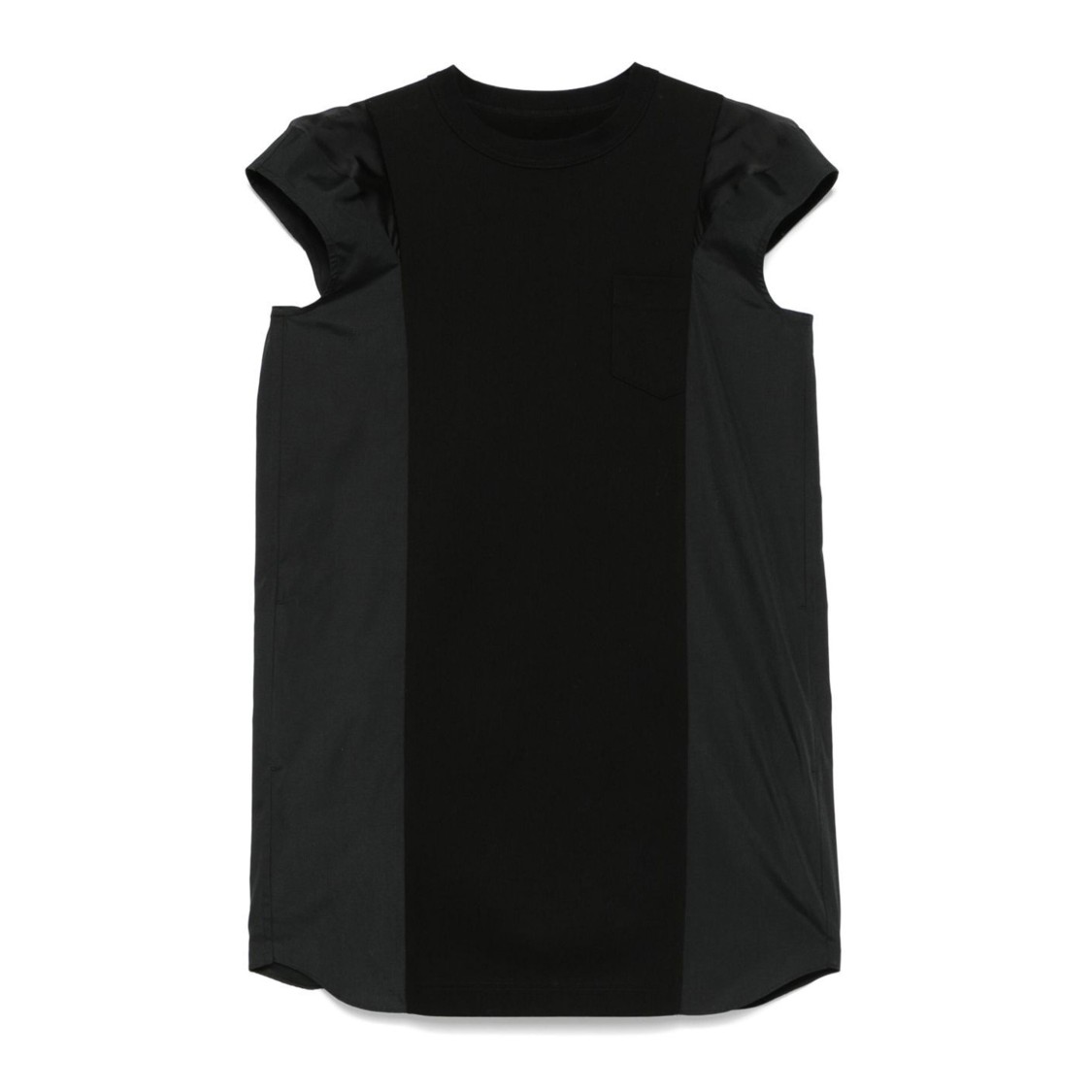 Sacai Poplin X Cotton Jersey Dress Clothing