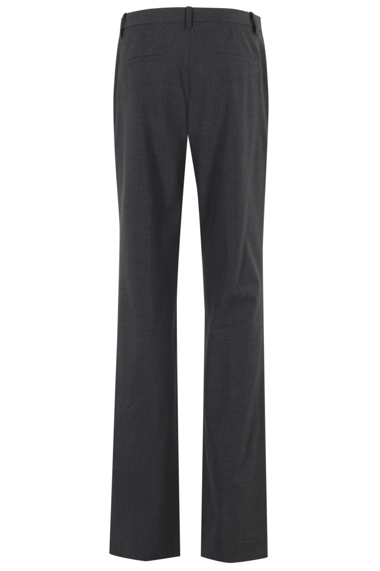 Theory Tailored Slim-fit Trousers With Angled Pockets In Gray