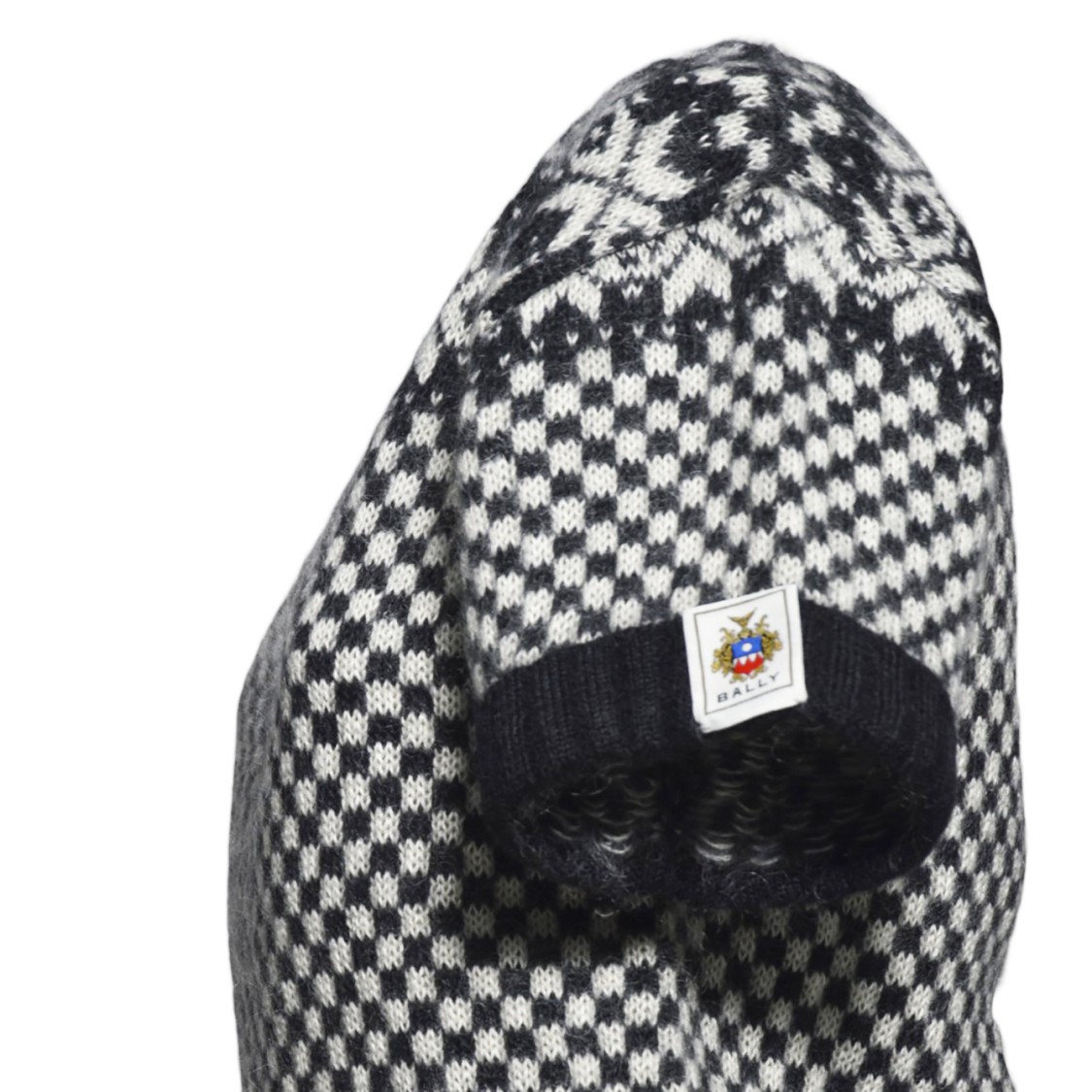 Bally Checked Knit Top In Black