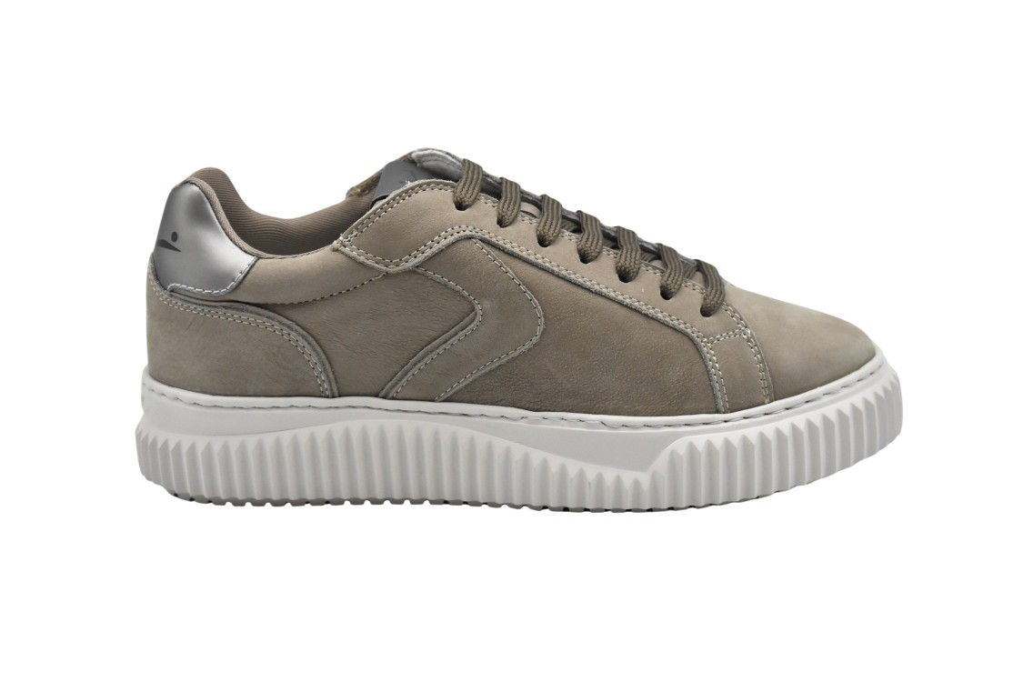 VOILE BLANCHE VOILE BLANCHE LACED SNEAKERS WITH CONTRASTING SOLE