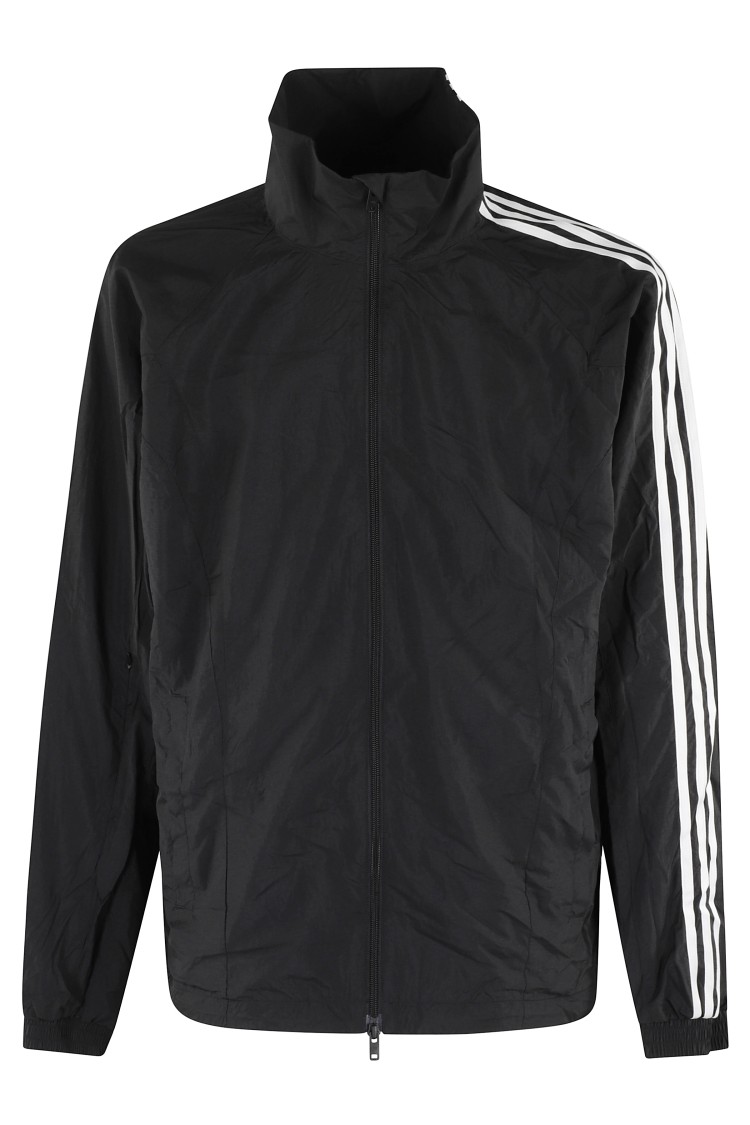 Y-3 Adidas 3-stripes Nylon Shell Jacket In Black