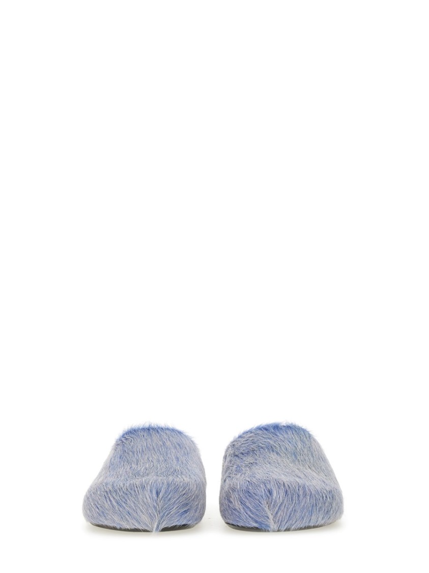 Marni Sabot Made Of Cowhide In Blue