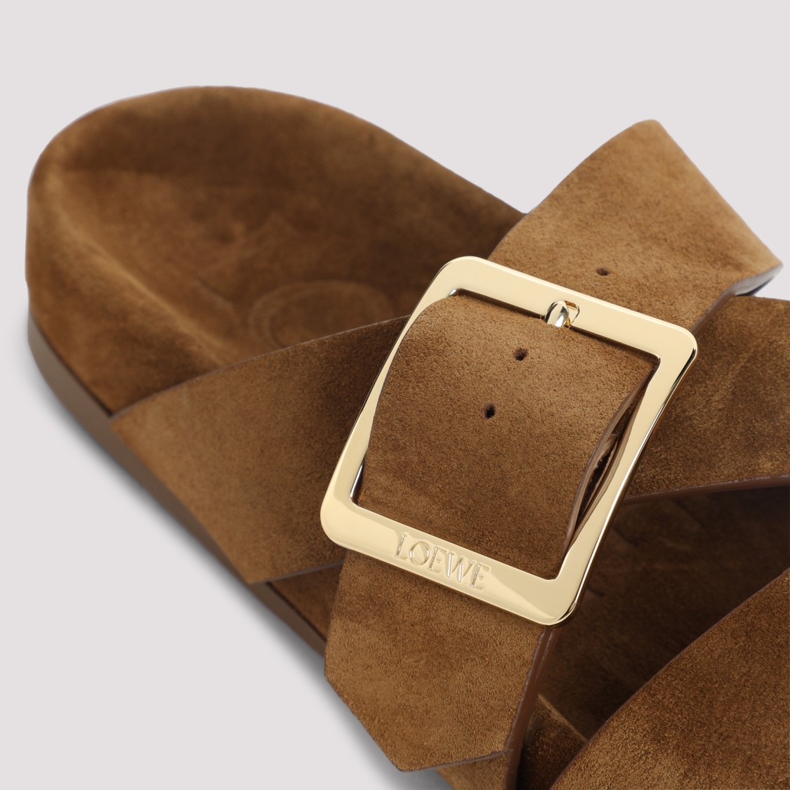 Loewe Slide Sandals With Asymmetric Round Toe