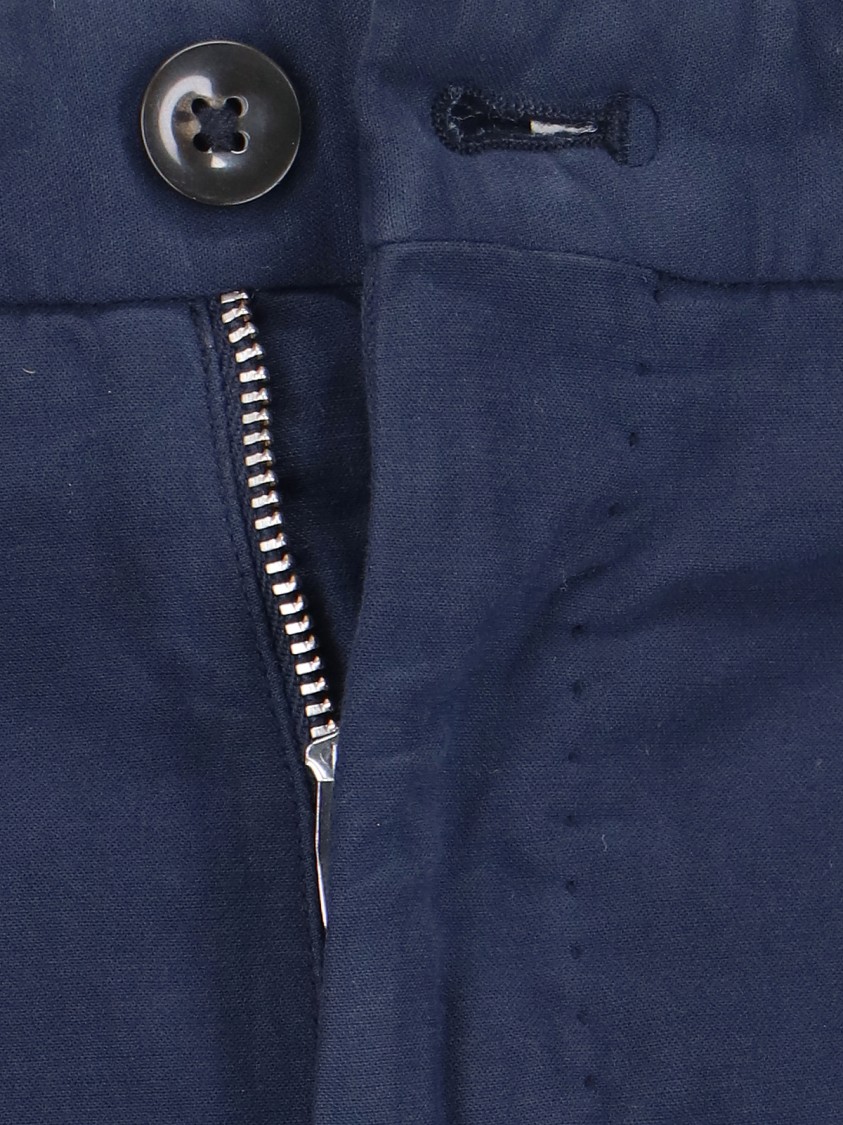 Incotex Straight Leg Trousers With Pockets And Loops In Blue