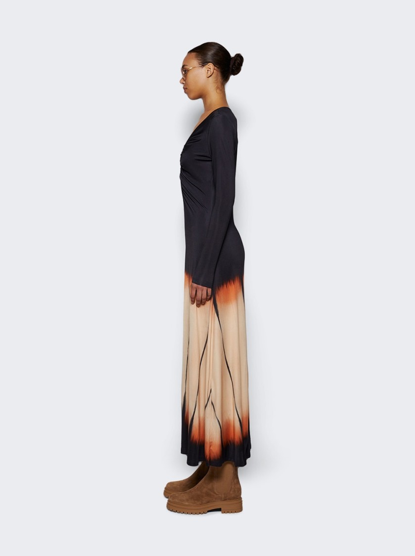 Shop Johanna Ortiz Dibujo Simbolico Ankle Dress In Black