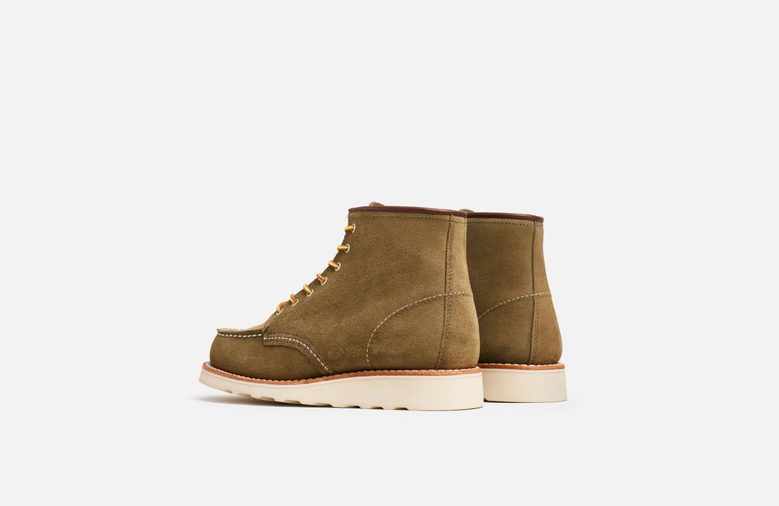 Red Wing Lace-up Ankle Boot With Raised Stitching