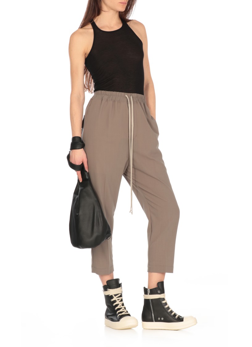 Rick Owens Green Wool Pants In Green