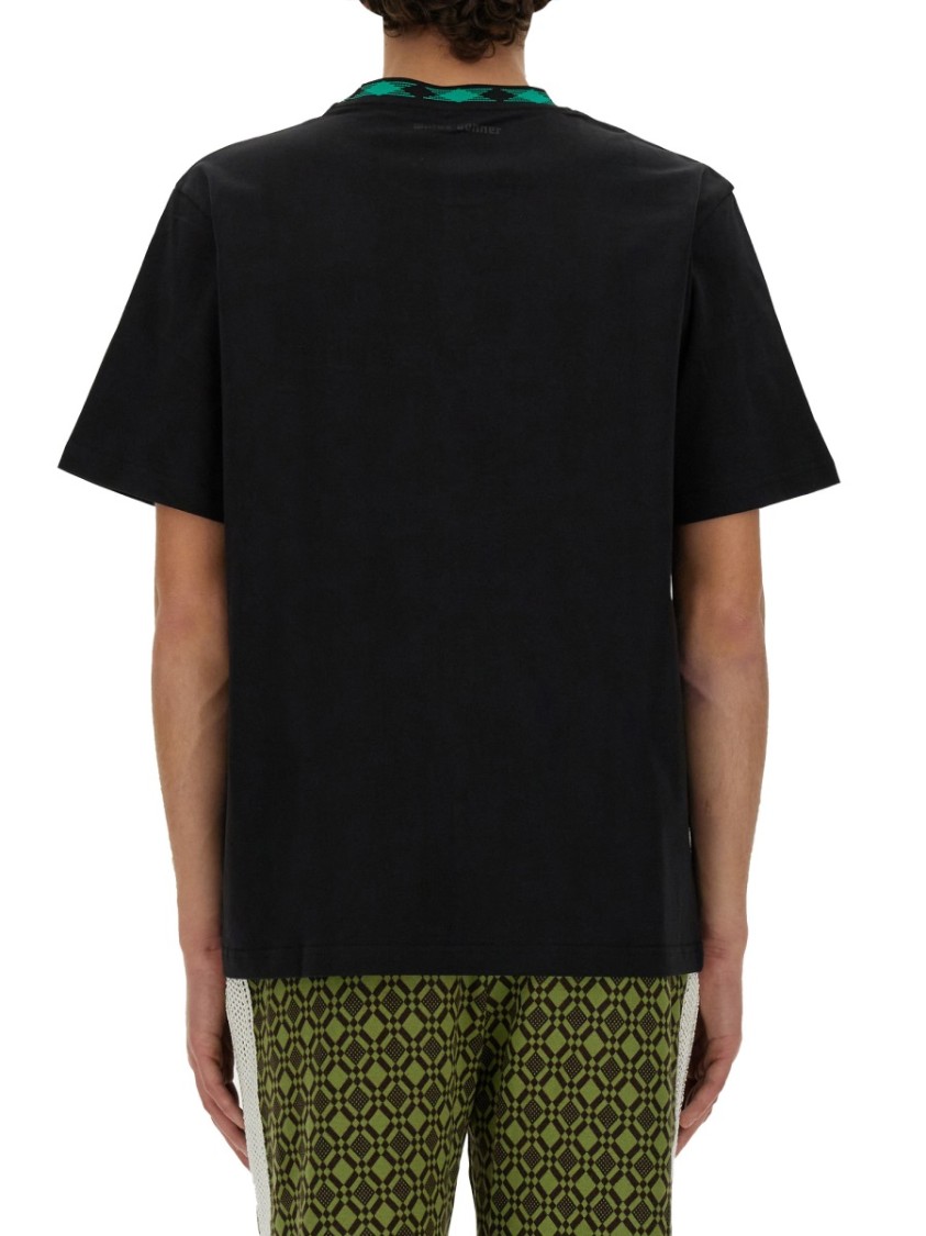 Shop Wales Bonner Classic Graphic Print Cotton T-shirt In Black