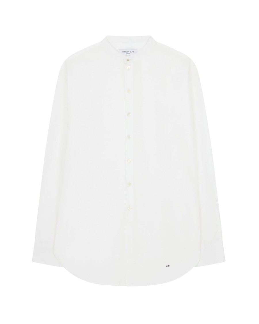 Serena Bute Oversized Shirt With Side Opening - White In White