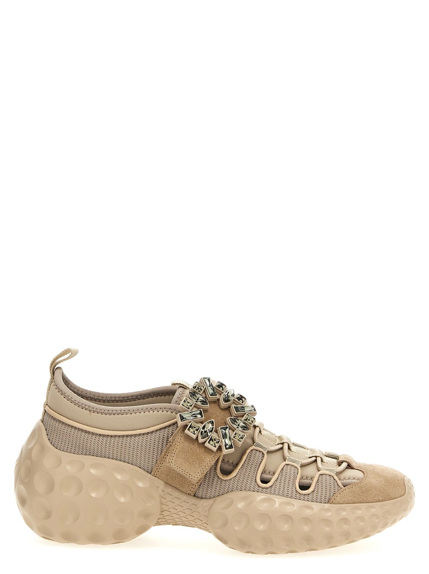 Roger Vivier 'viv' Run Light Trekky' Sneakers In Neutral