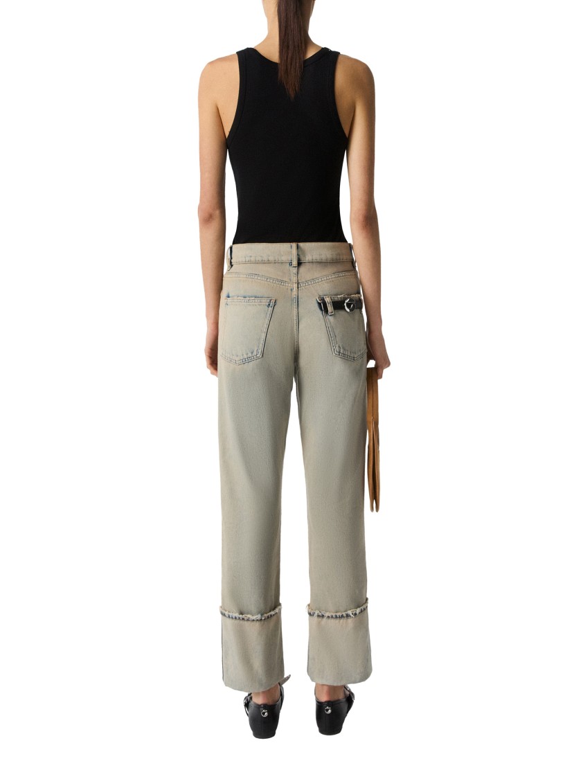 COPERNI COPERNI BOYFRIEND JEANS IN UNIQUE GREIGE COTTON DENIM