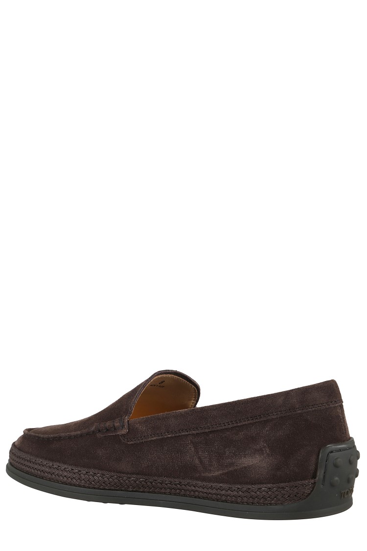 Tod's Raffia Slippers Shoes In Black