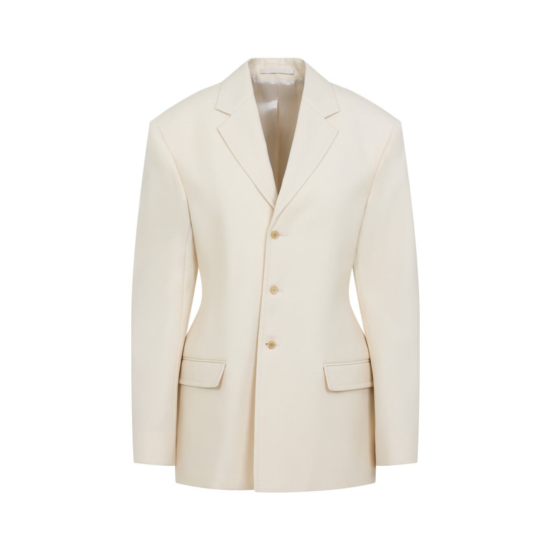 Shop Carven Nude Tailored Wool Jacket