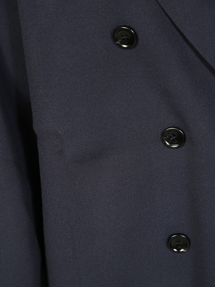Max Mara Subdolo Double Breasted Knit Jacket In Blue