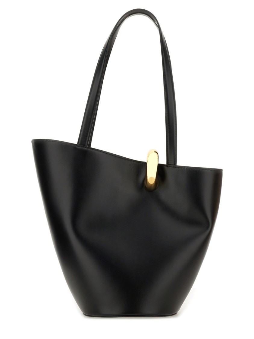 Jacquemus The Medium Bambola Asymmetric Leather Bucket Bag