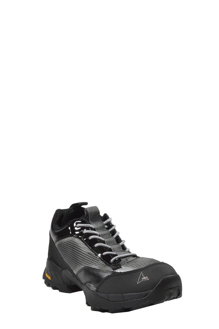 Roa Logo Black Mesh And Synthetic Sneakers In Black