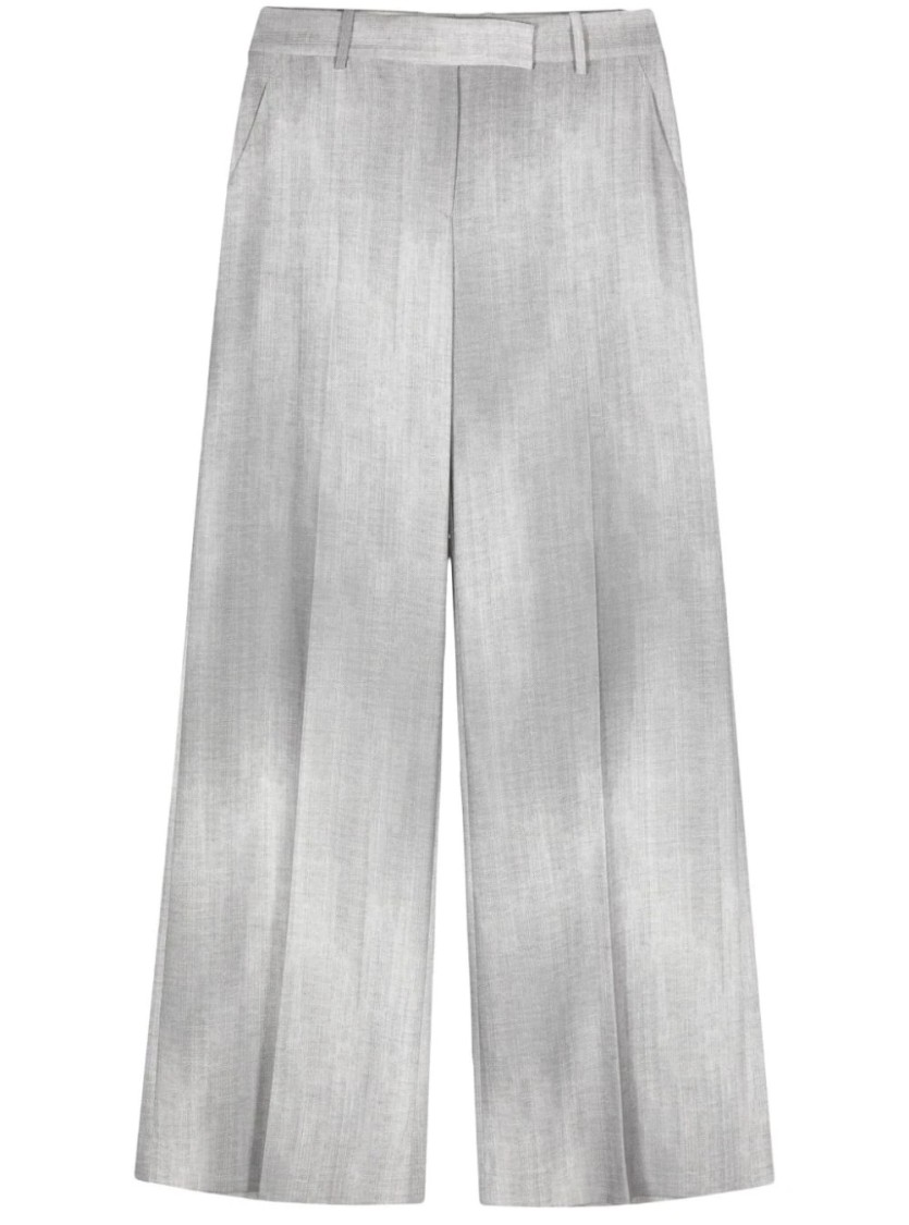 Ermanno Scervino Printed Pressed-crease Straight Trousers In White