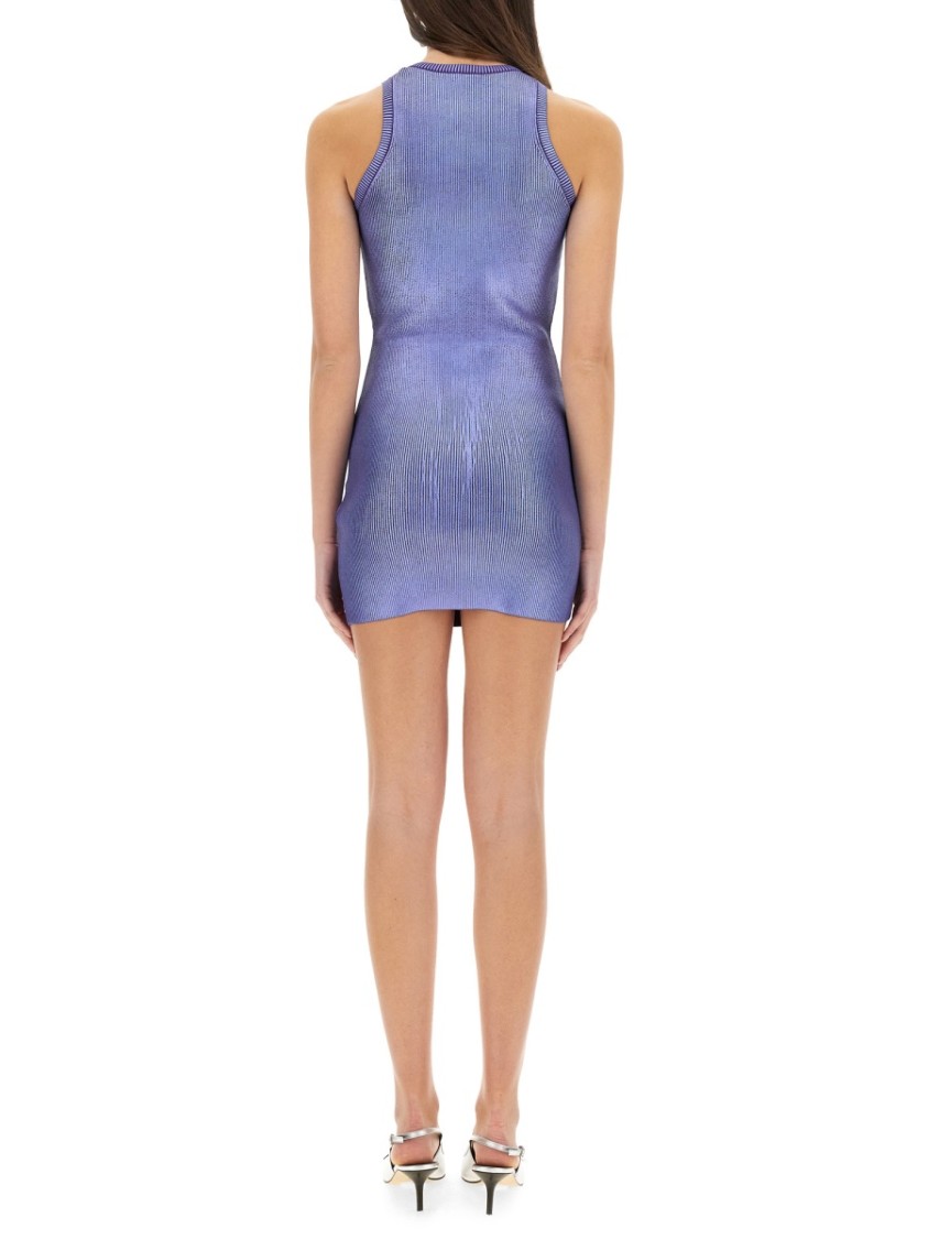 Diesel M-caddix Viscose Blend Dress With Frontal Logo In Purple