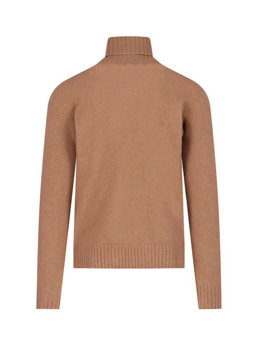 Drumohr Man Turtleneck Camel Size 44 Lambswool