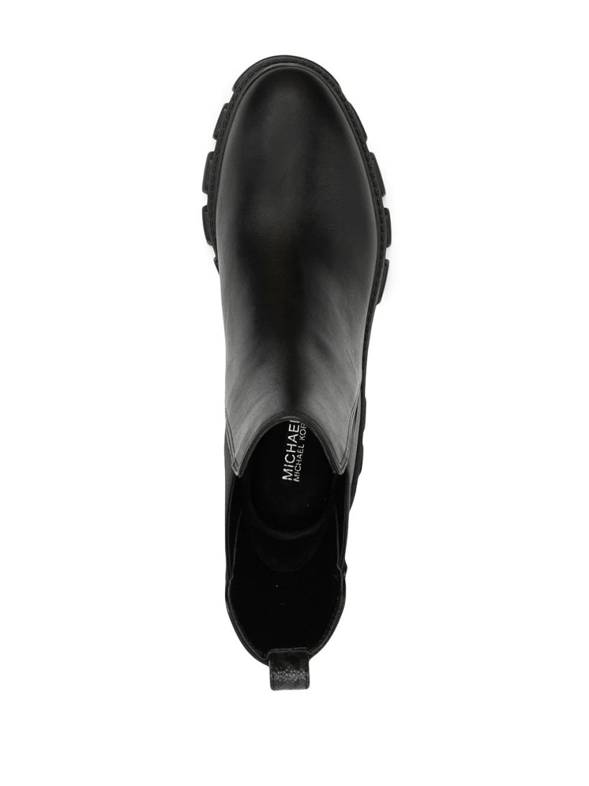 Michael Kors Ridley Leather Ankle Boot In Black