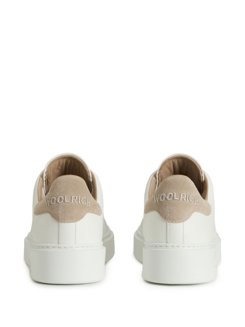 Woolrich Classic Court Sneakers With Comfortable Padded Ankle In White