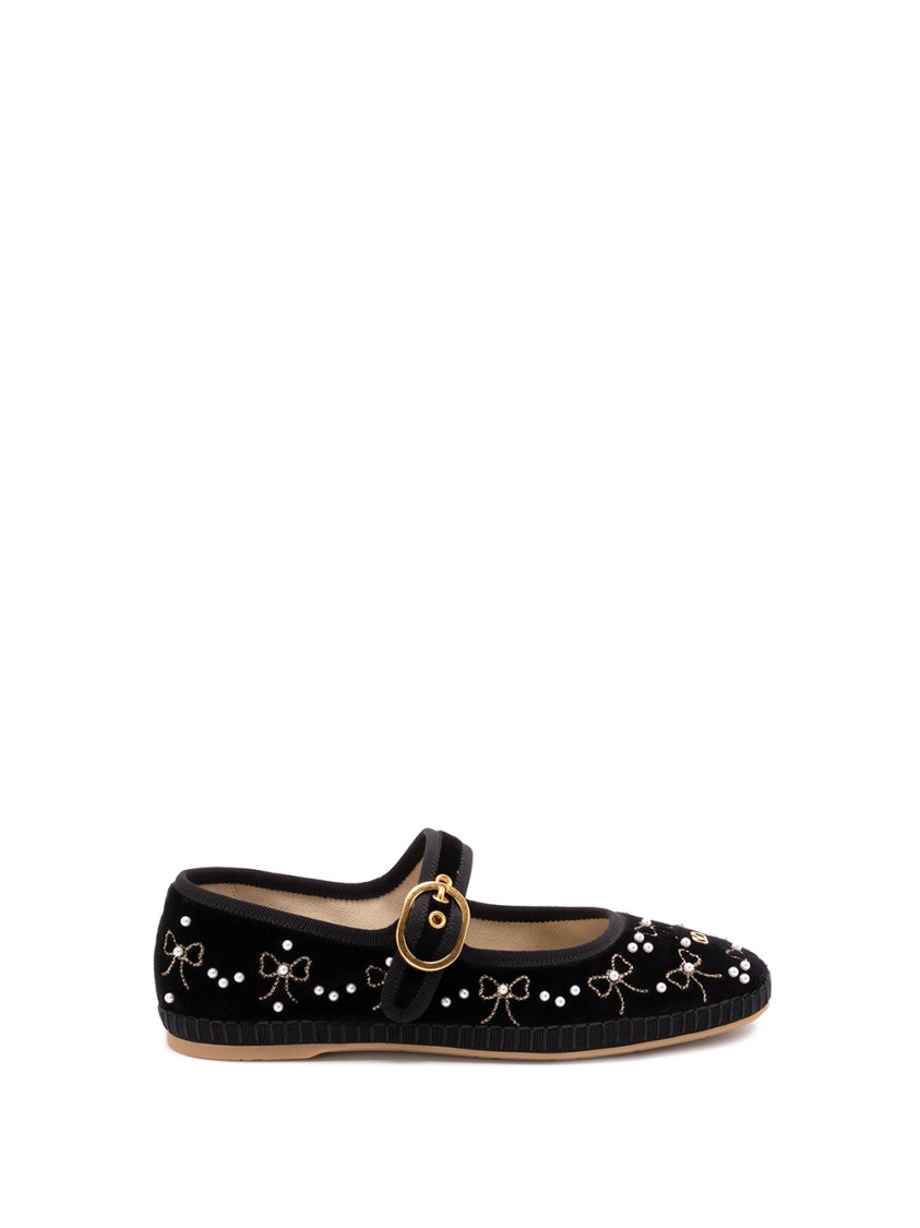 Valentino Garavani ` Endouce` Ballerinas In Black