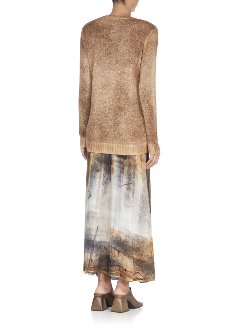 Avant Toi Ribbed-trim Cashmere Sweater In Brown