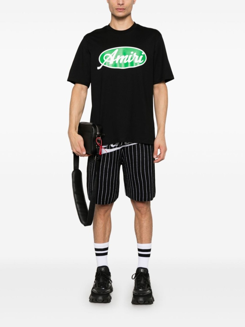 Amiri Mens Black Oval Short-sleeves Relaxed-fit Cotton-jersey T-shirt In Black