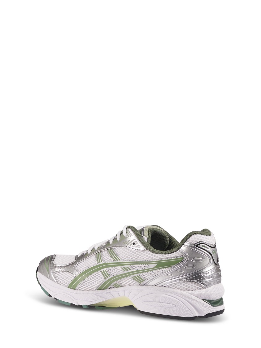 Asics Contrasting Striped Sneakers With Cushioned Sole In White