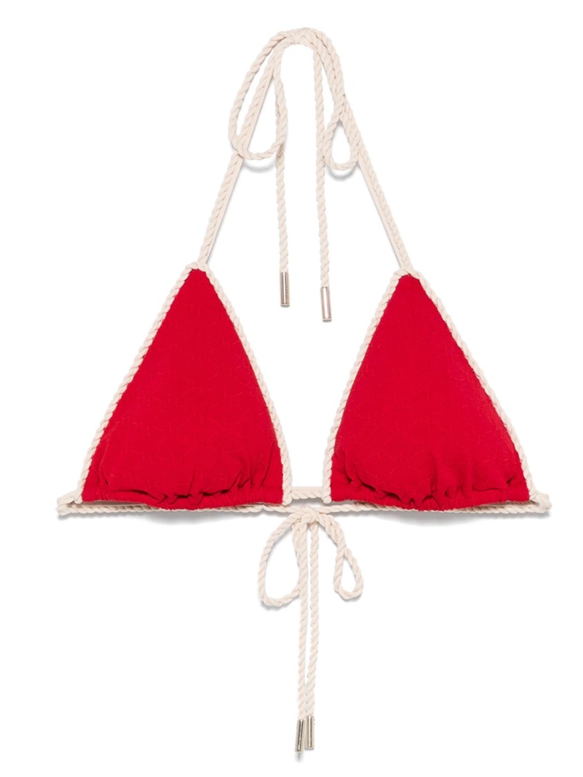 La Perla Textured Triangle Bikini Top With Removable Padding In Multi