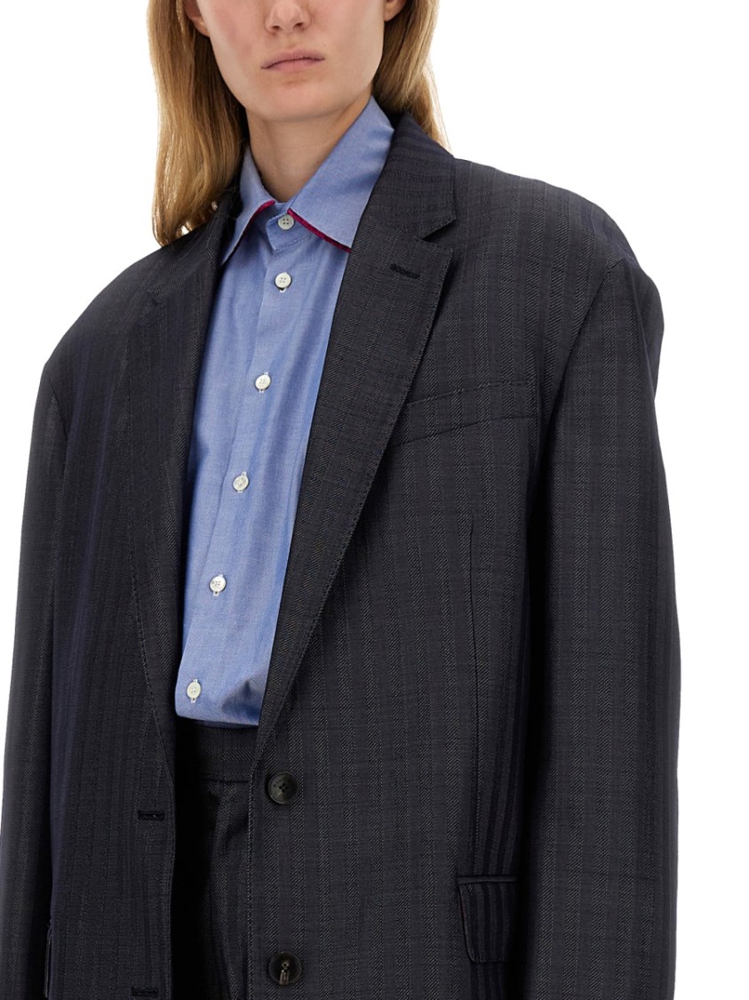 Etro Women's Pegasus Buttoned Over Jacket In Blue
