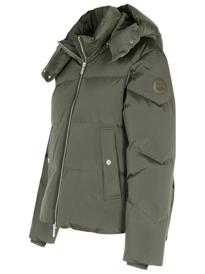 Woolrich John Rich & Bros Alsea' Green Polyamide Blend Down Jacket In Green