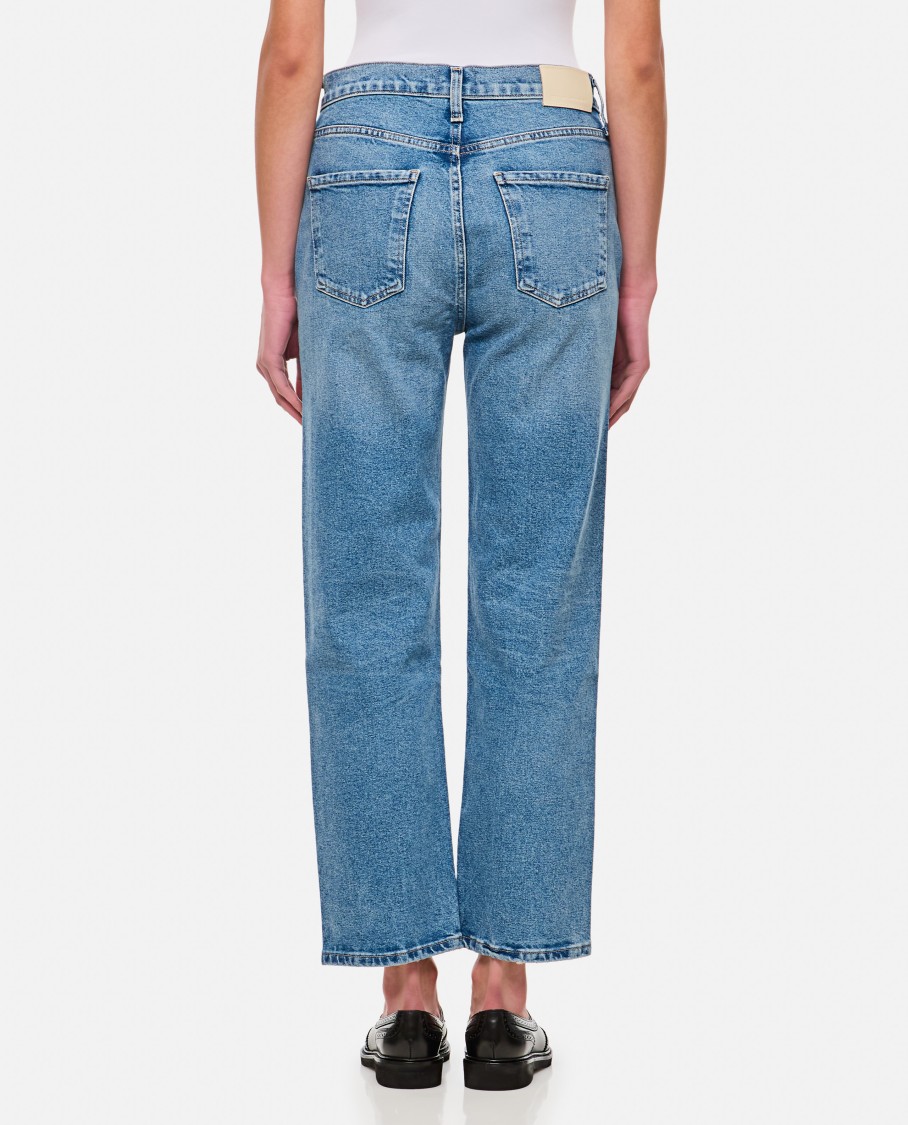 Citizens Of Humanity Light Blue Stright Leg Delfina Jeans In Blue
