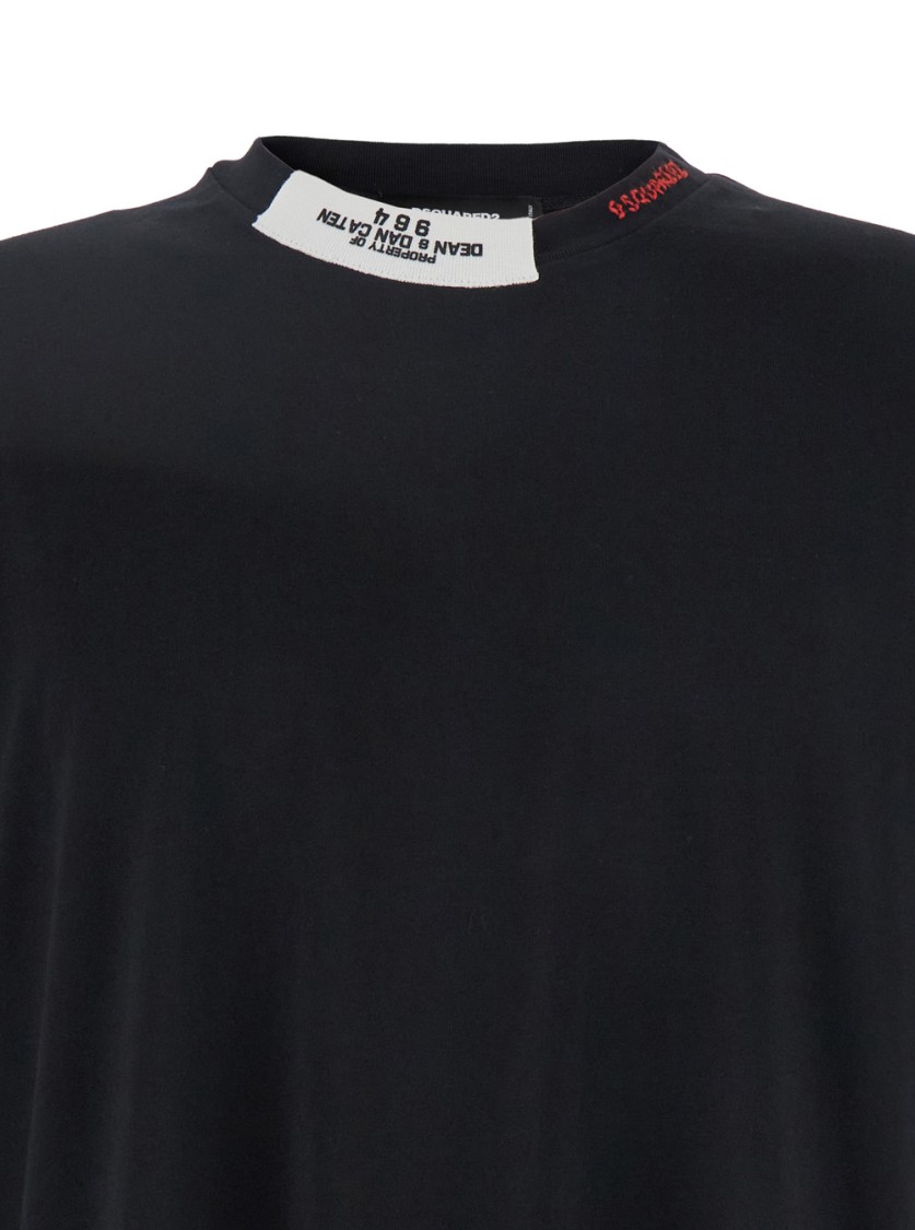 DSQUARED2 DSQUARED2 BLACK REGULAR FIT TEE