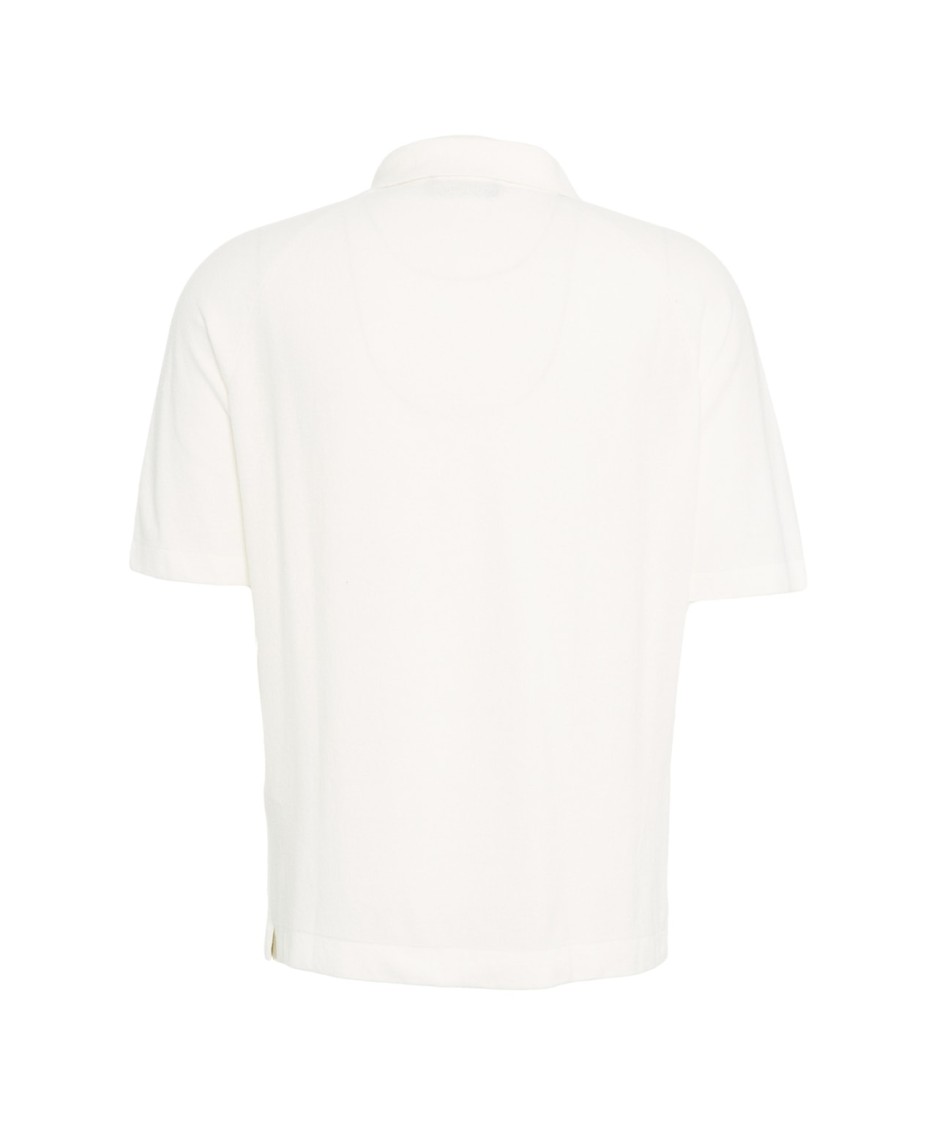 Peuterey Terry Polo Shirt With Classic Collar In White