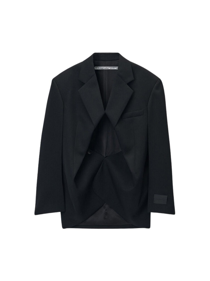 Alexander Wang Pull Back Blazer Black In Black