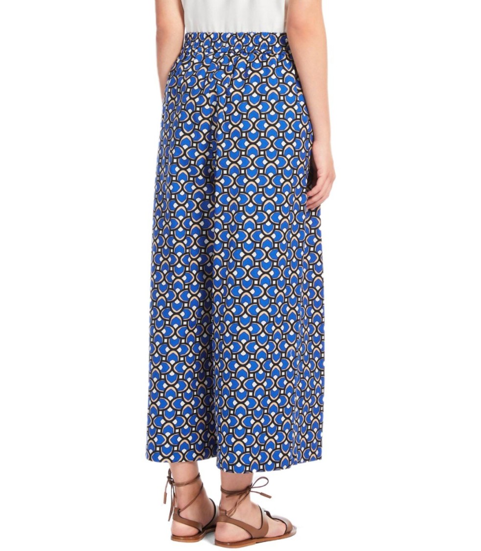 Max Mara Virgin Blue Cropped Pants In Blue