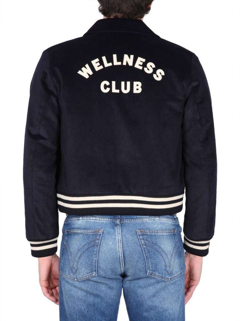 Sporty And Rich Cropped Black Varsity Jacket