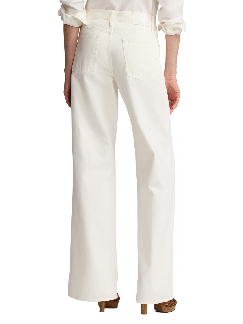 POLO RALPH LAUREN POLO RALPH LAUREN WIDE-LEG WHITE DENIM JEANS