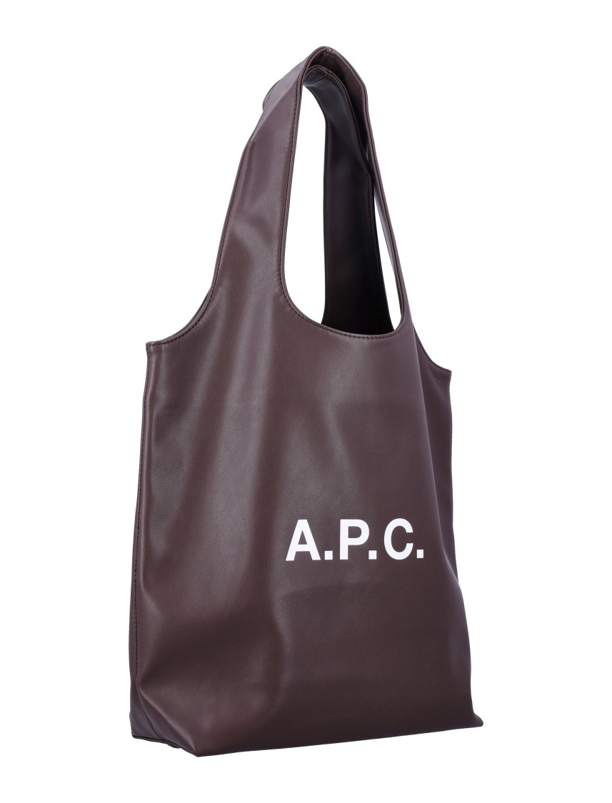 Apc A.p.c. Ninon Small Tote Bag In Burgundy