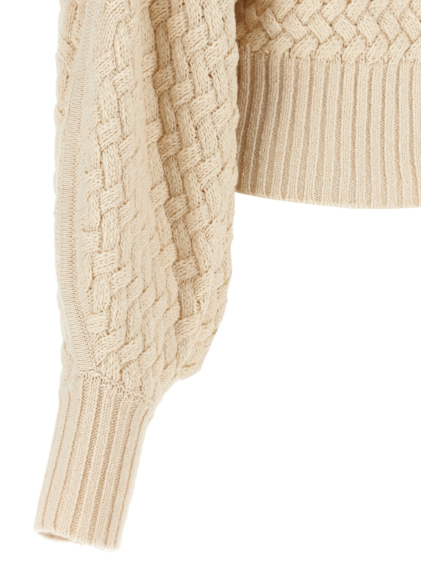 Zimmermann Illustration Textured Sweaters And Cardigans Beige In Gold
