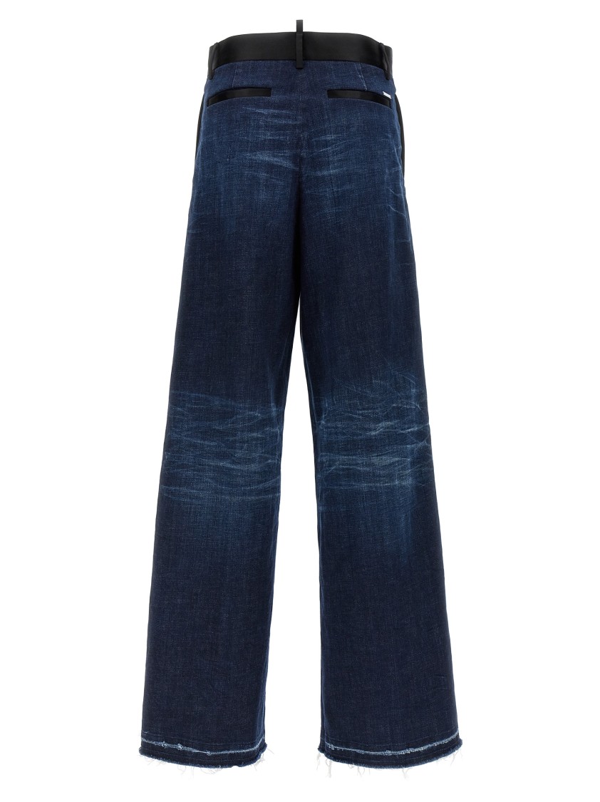 デニム・ジーパン Dsquared2 Tuxedo Jeans With Silk Details Dsquared2 Tuxedo Jeans With Silk Details in Blue | THE LIST