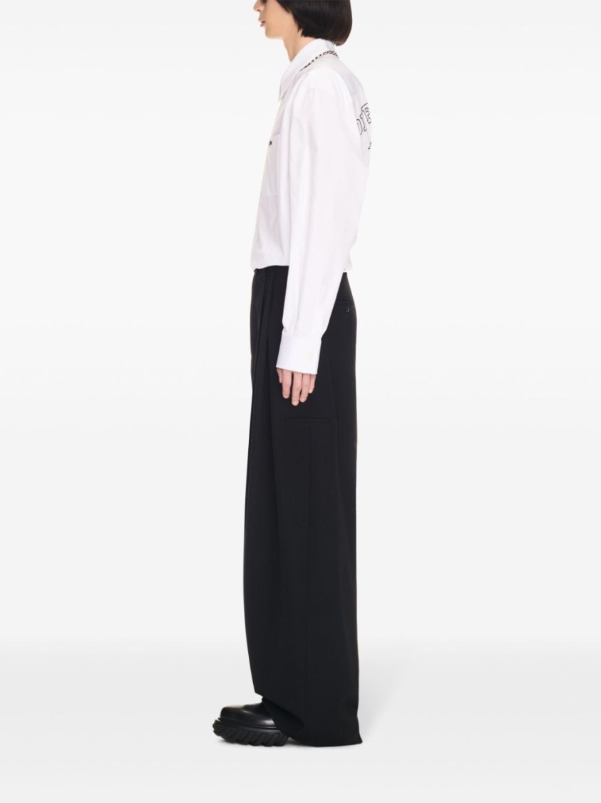 Off-white Ow Darted Tailored Trousers In Black
