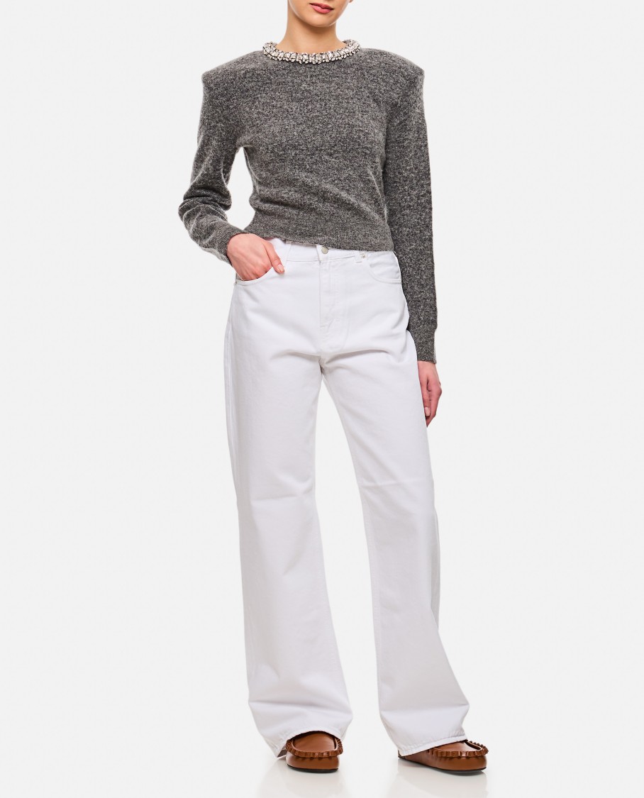 Shop Haikure Korea Optical White 5-pocket Jeans