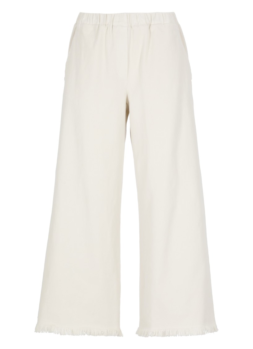 Antonelli Ivory Cotton Trousers