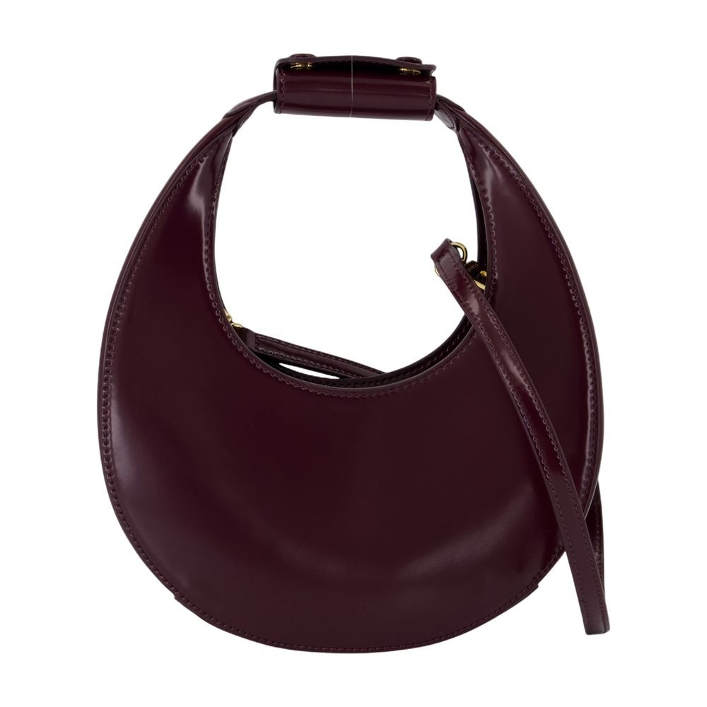 Staud Mini Moon Crescent Top-handle Shoulder Bag In Burgundy